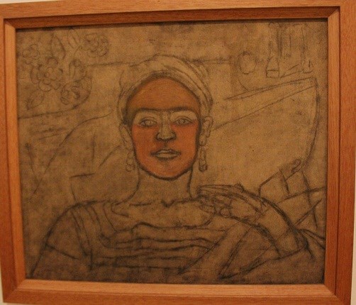 051-Автопортрет, Детройт, 1932, Незакончено, Фрида Кало